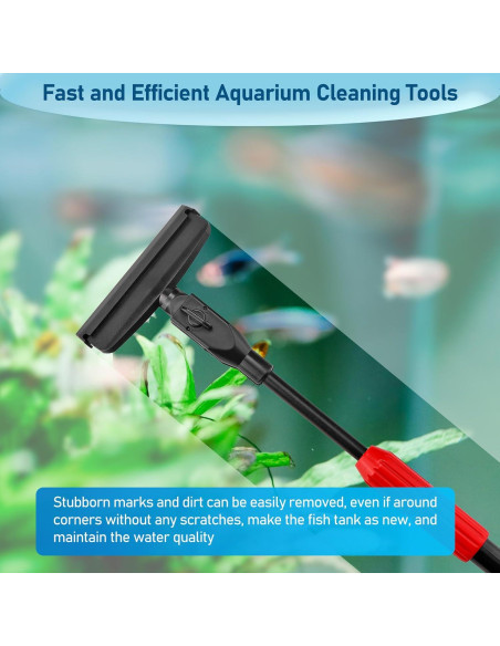 Kit de Limpieza de Acuario 6 en 1 Mogoko con Mango Telescópico