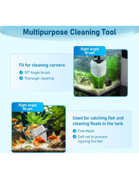 Kit de Limpieza de Acuario 6 en 1 Mogoko con Mango Telescópico