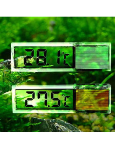 Termómetro LCD 3D Acxico - 2 Pcs Medición Electrónica Acuario 2