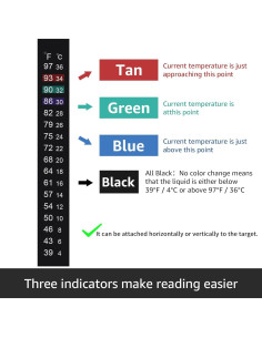 Termómetro Adhesivo para Acuario y Kombucha J710654936357 4C a 36C 2