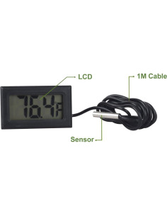 Termómetro Digital LCD Qooltek para Acuario y Terrario 2