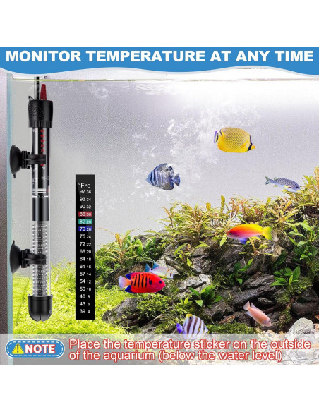 Calentador de Acuario Dreyoo 100W Ajustable para Peceras