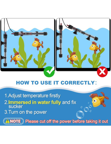 Calentador de Acuario Dreyoo 100W Ajustable para Peceras