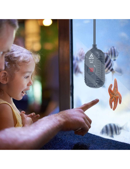 Calentador de Acuario Pequeño DaToo 50W Sumergible LED