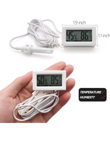 Termómetro Digital Higrómetro Poly para Reptiles 2 en 1