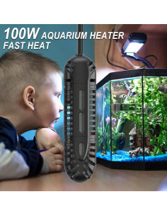 Calentador de Acuario HiTauing 100W con Pantalla Digital LED 2