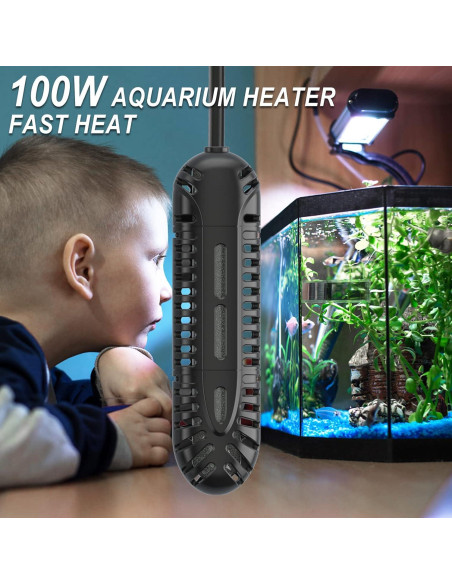 Calentador de Acuario HiTauing 100W con Pantalla Digital LED