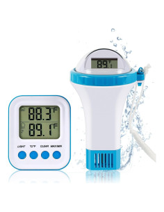 Termómetro de piscina inalámbrico BlueBay, IPX7, fácil lectura