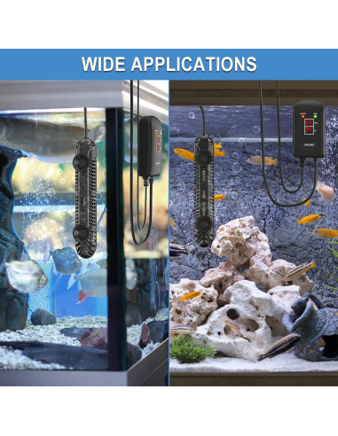 Calentador de Acuario HiTauing 100W con Pantalla Digital LED