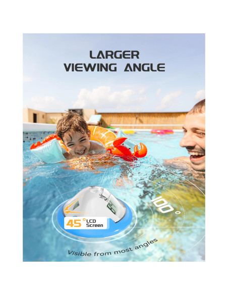 Termómetro de piscina BALDR recargable fácil lectura 29C