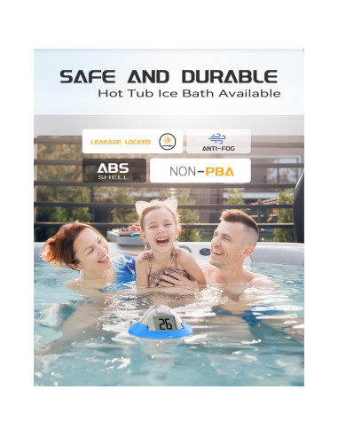 Termómetro de piscina BALDR recargable fácil lectura 29C