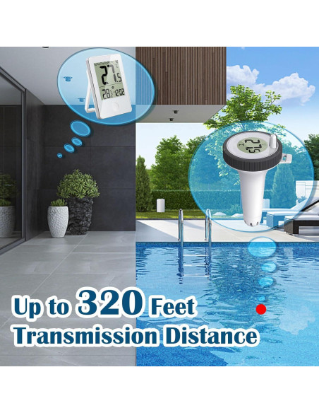 Termómetro de Piscina Digital Flotante Inalámbrico IPX8