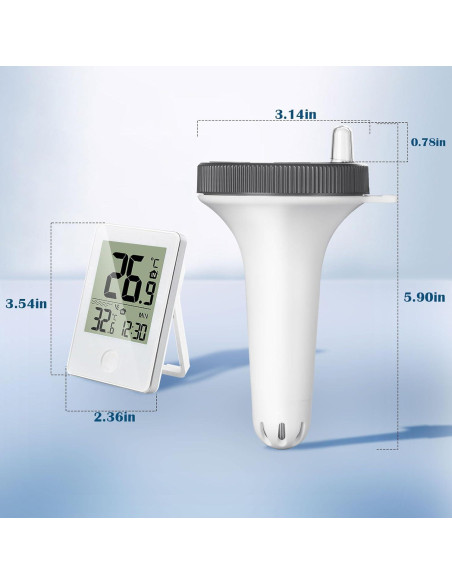 Termómetro de Piscina Digital Flotante Inalámbrico IPX8