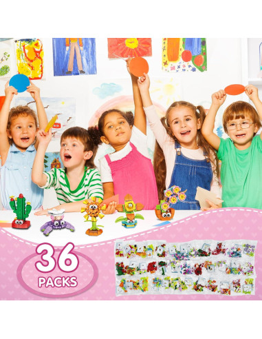 36 Paquetes de Regalos de Construcción de Flores IMCUAMK