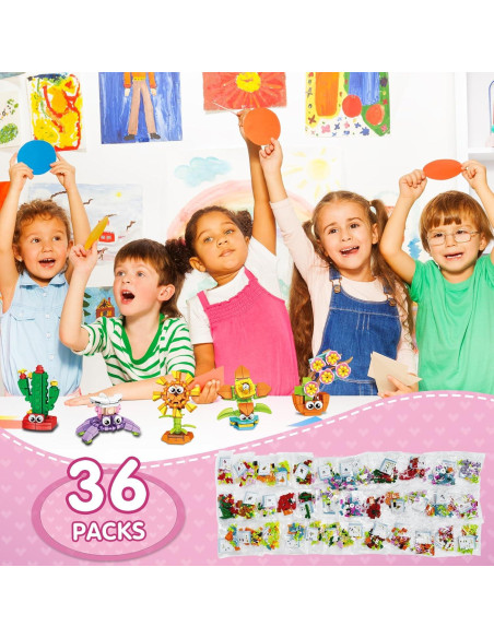 36 Paquetes de Regalos de Construcción de Flores IMCUAMK