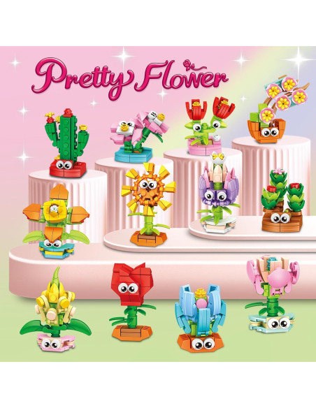 36 Paquetes de Regalos de Construcción de Flores IMCUAMK