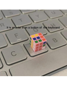 Mini Cubo 3x3 Kubei - Rompecabezas Mágico 1cm Rosa 2