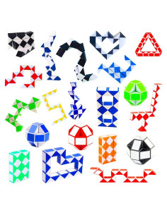 Paquete de 24 Cubos de Serpiente Antiestrés Juguetes Coloridos