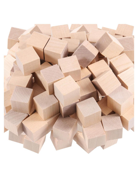 600 Cubos de Madera Natural KOHAND 1.9 cm para Manualidades
