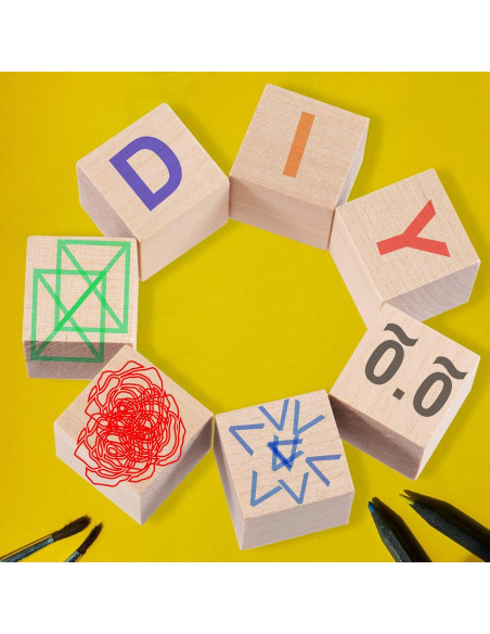 600 Cubos de Madera Natural KOHAND 1.9 cm para Manualidades