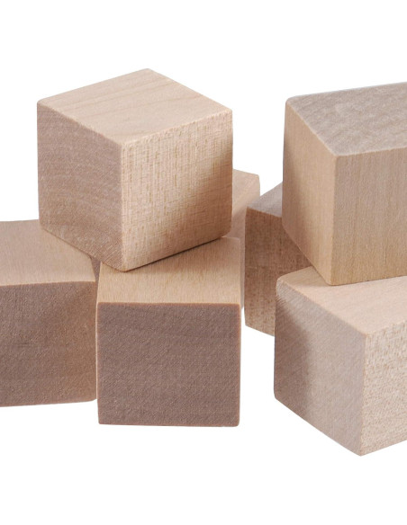600 Cubos de Madera Natural KOHAND 1.9 cm para Manualidades