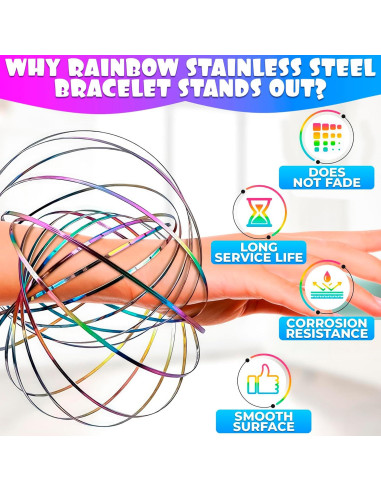 2 Pcs Anillos de Flujo DIMROM - Juguete Calmante 12.95 cm