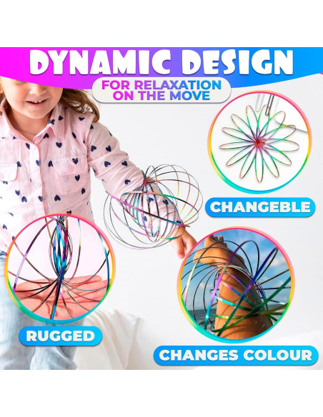 2 Pcs Anillos de Flujo DIMROM - Juguete Calmante 12.95 cm