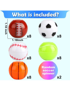 42 Mini Juguetes Antiestrés Deportivos JYXT para Niños 2