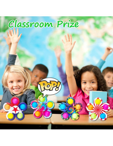 30 Juguetes Antiestrés FODYNE Pop it y Spinner para Niños