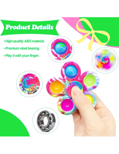 30 Juguetes Antiestrés FODYNE Pop it y Spinner para Niños