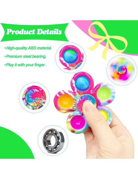 30 Juguetes Antiestrés FODYNE Pop it y Spinner para Niños
