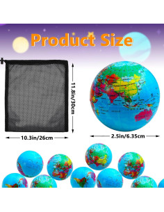 24 Pelotas de Estrés Globo Erinnmy 6.35 cm Alivio de Estrés 2