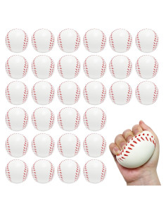 30 Pelotas de Estrés de Béisbol Whkvnng 6.3cm Alivio Ansiedad
