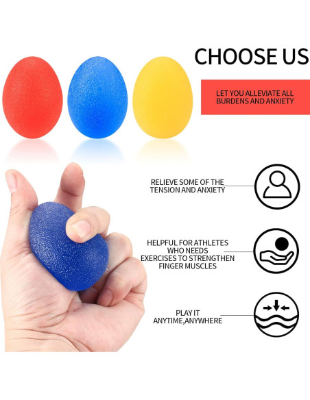 Set de Pelotas de Ejercicio de Mano HexinYigjly - 5 Piezas