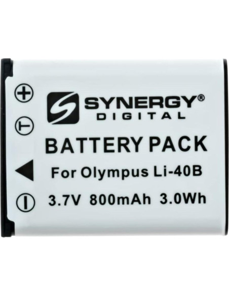 Baterías recargables Synergy Digital para Olympus LI-40B - 3.7V 800mAh