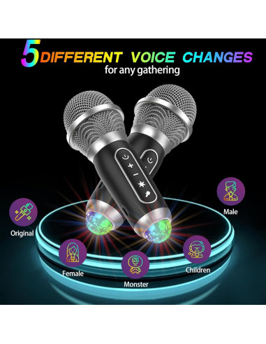 Máquina de Karaoke Vanwit Q9 con 2 Micrófonos Inalámbricos