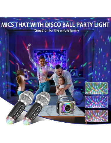 Máquina de Karaoke Vanwit Q9 con 2 Micrófonos Inalámbricos
