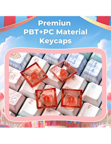 Juego de Teclas PBT Circus Club 75% 157 Teclas Cherry