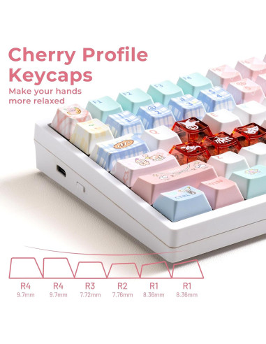 Juego de Teclas PBT Circus Club 75% 157 Teclas Cherry