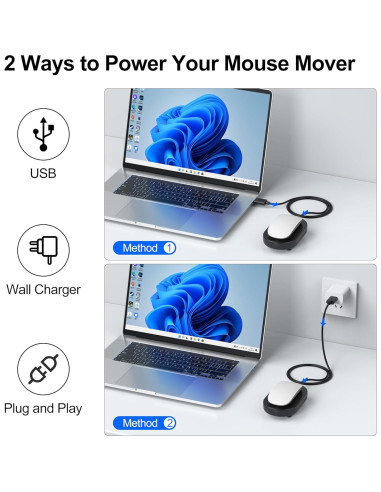 Mouse Jiggler Indetectable VoroDcip con Temporizador 158g