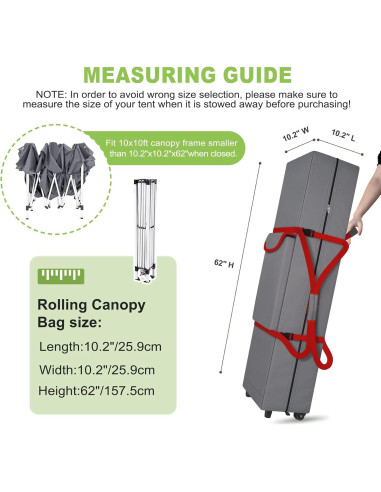 Bolsa de Dosel con Ruedas Cuddly Nest 10x10 pies (3.05m)