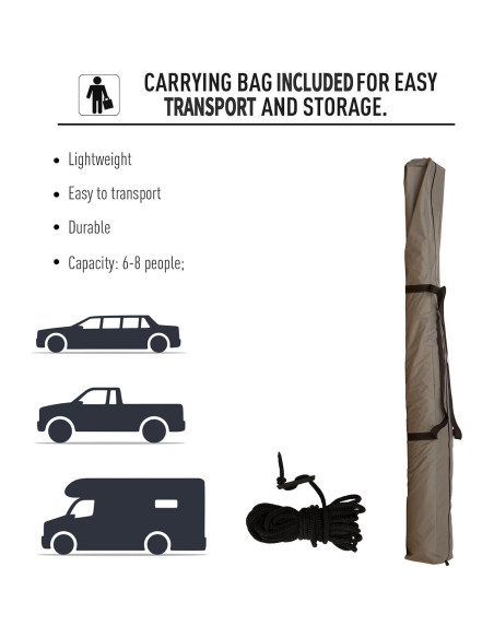 Carpa Plegable Gazebo Outsunny Hexagonal 3.66m Verde