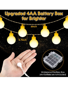 Luces LED de Carpa Canopy Hohean 12m 80 LEDs Impermeables 2