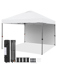 Carpa Plegable 3x3m Yaheetech con Pared Lateral y Accesorios