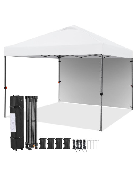 Carpa Plegable 3x3m Yaheetech con Pared Lateral y Accesorios