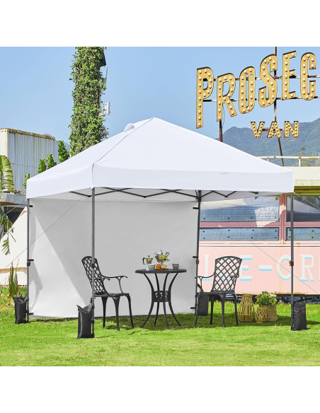 Carpa Plegable 3x3m Yaheetech con Pared Lateral y Accesorios
