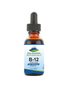 Gotas líquidas de B12 Pure Mountain Botanicals 1000 mcg