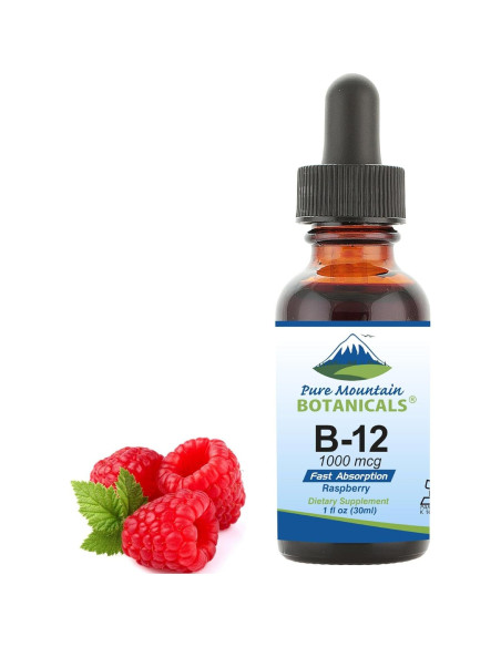 Gotas líquidas de B12 Pure Mountain Botanicals 1000 mcg Gotas líquidas de B12 Pure Mountain Botanicals 1000 mcg