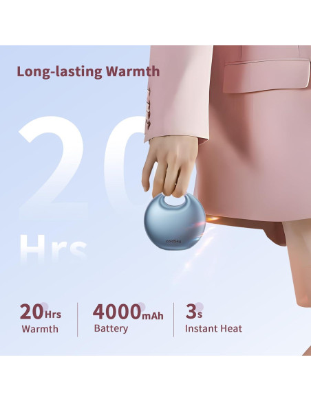 Calentador de Manos Eléctrico coldSky YL129 4000mAh Azul
