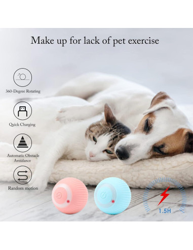 Bola Interactiva para Gatos Found Notice - Recargable y Segura